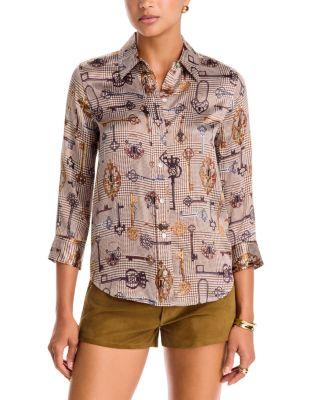 Dani Printed Silk Blouse by L'AGENCE