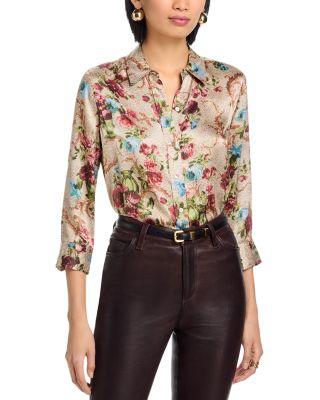 Dani Printed Silk Blouse by L'AGENCE
