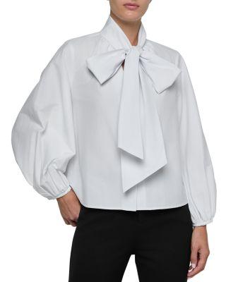 Deon Tie Neck Blouse by L'AGENCE