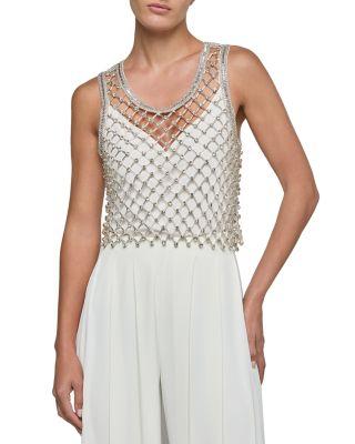 Freia Clear Crystal Tank Top by L'AGENCE