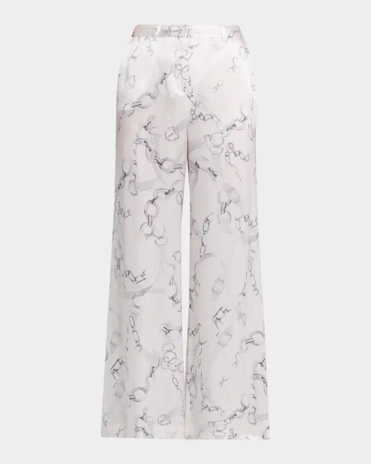 Gavin Silk Wide-Leg Pants by L'AGENCE