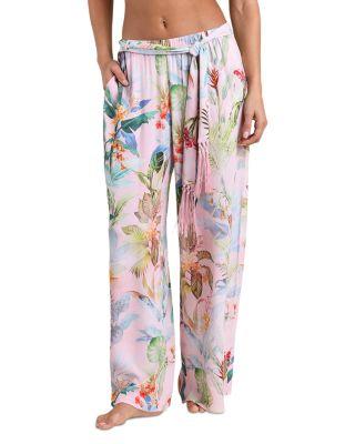 Geraldine Colorful Palm Cover-Up Pants by L'AGENCE