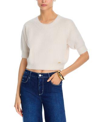 Guinevere Cropped Crewneck Sweater by L'AGENCE
