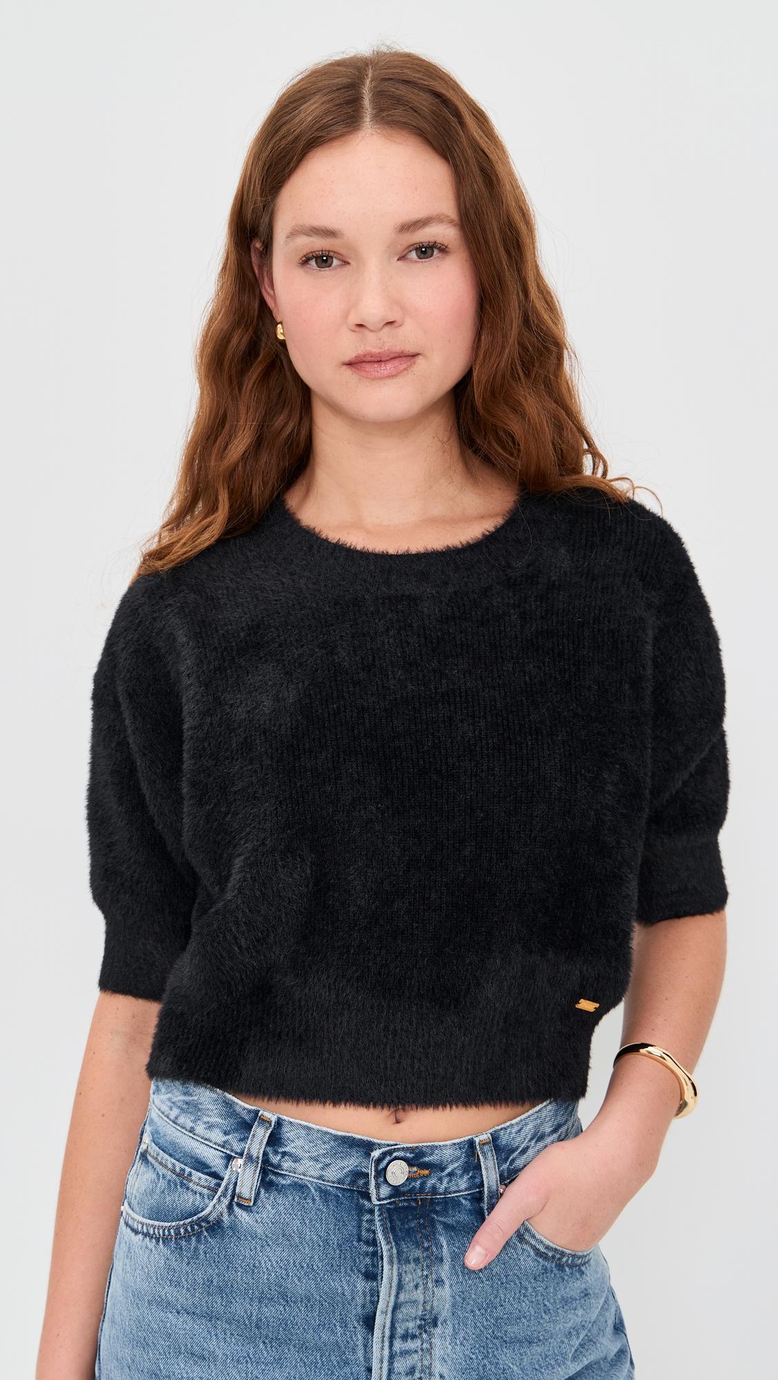 Guinevere Short Sleeve Crop Crew by L'AGENCE