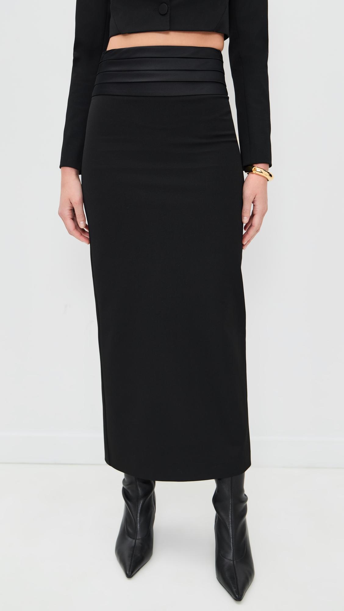 Honesty Cummerbund Maxi Skirt by L'AGENCE