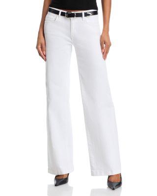 Joanne Low Rise Wide Leg Jeans in Blanc by L'AGENCE