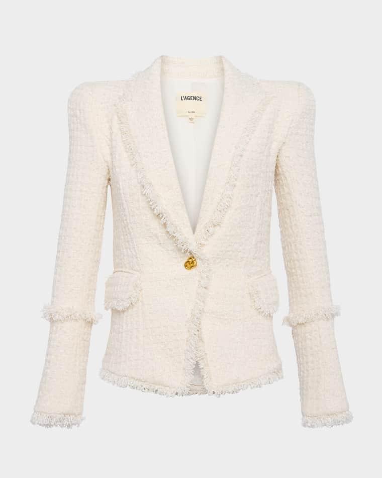 Kaisley Waffle Tweed Blazer by L'AGENCE