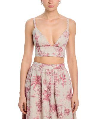 Kaori Linen Bralette Top by L'AGENCE