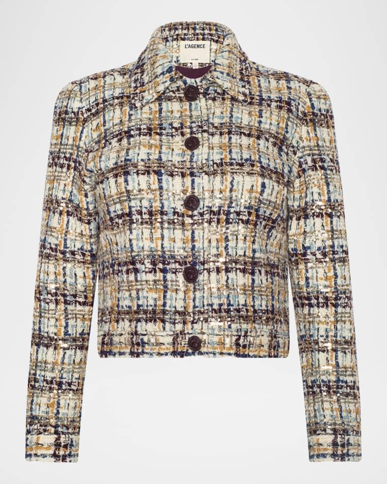 Kasey Sequined Tweed Jacket by L'AGENCE