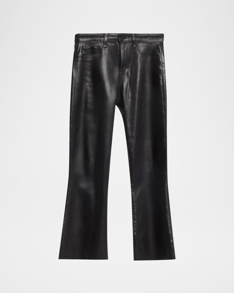 Kendra High-Rise Coated Crop Jeans by L'AGENCE