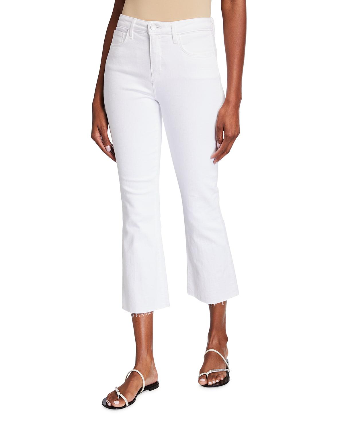 Kendra High-Rise Crop Flare Jeans by L'AGENCE