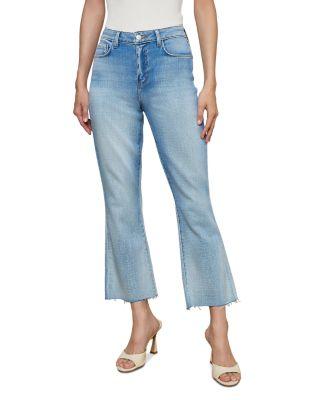 Kendra High Rise Crop Flare Jeans in Dry Ice by L'AGENCE