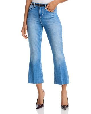 Kendra High Rise Crop Flare Jeans in Getty by L'AGENCE