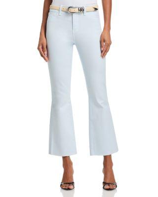 Kendra High Rise Cropped Flared Jeans in Pale Mist by L'AGENCE