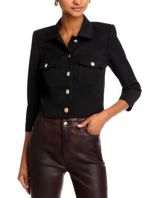 Kumi Button Front Crop Jacket by L'AGENCE