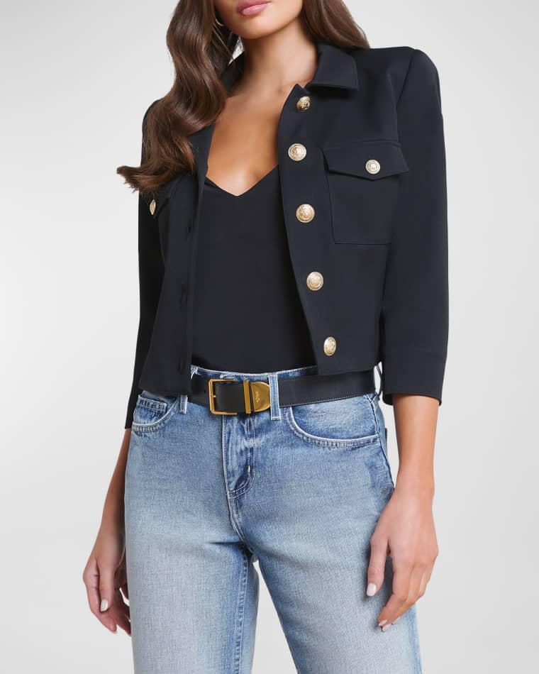 Kumi Cropped Fitted Jacket by L'AGENCE