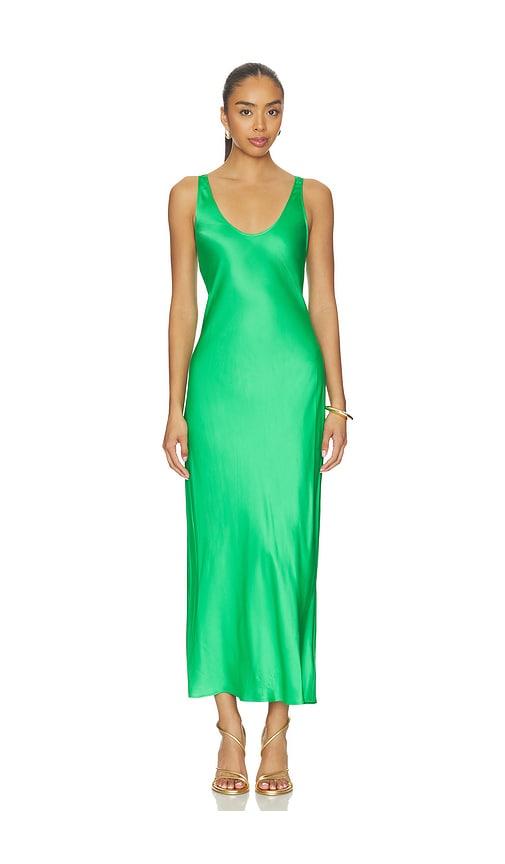 L'AGENCE Akiya Tank Dress in Green by L'AGENCE