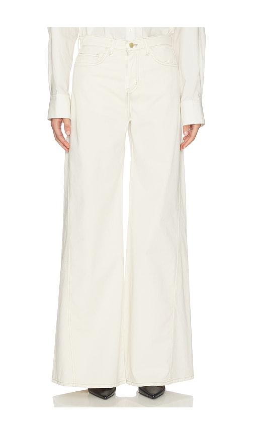 L'AGENCE Beau High Rise T-seam Wide Leg Jean in White by L'AGENCE