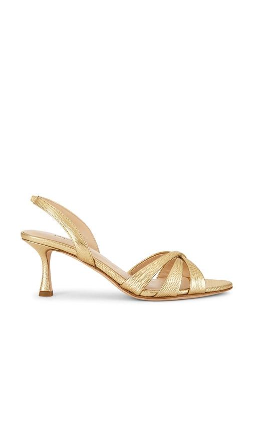 L'AGENCE Colwill Ii Slingback Heel in Metallic Gold by L'AGENCE