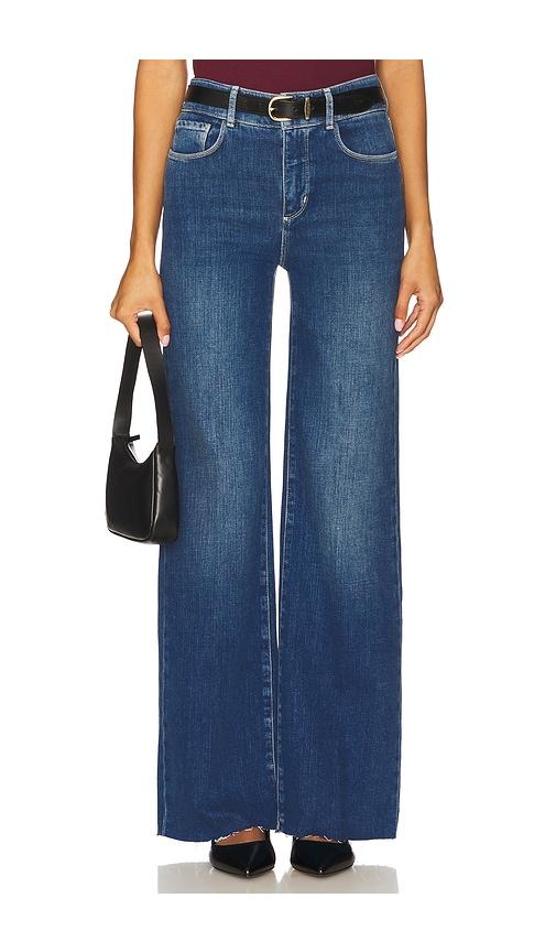 L'AGENCE Gwenna Wide Leg Flare in Blue by L'AGENCE