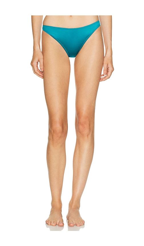 L'AGENCE Jean Scoop Front Bikini Bottom in Teal by L'AGENCE