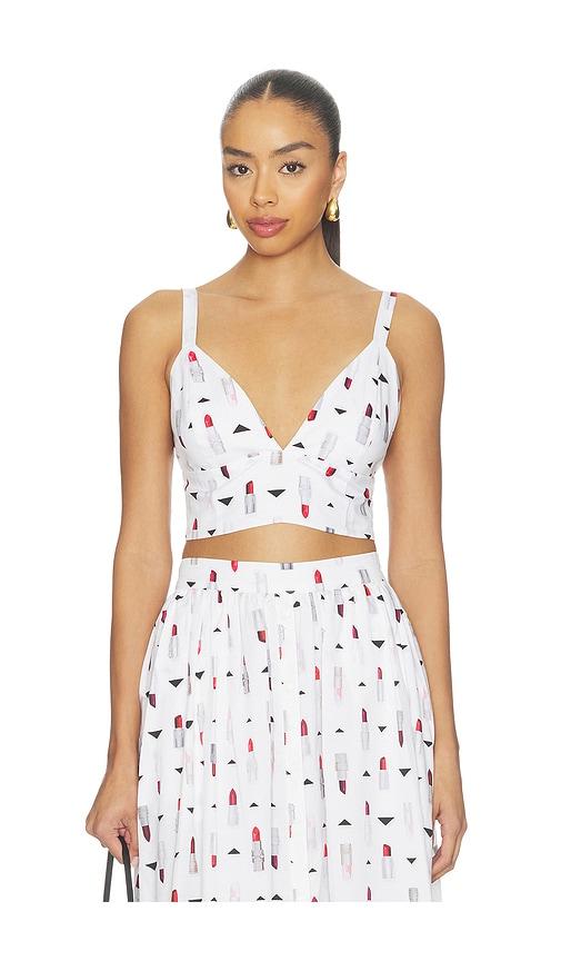 L'AGENCE Kaori Bralette in White by L'AGENCE