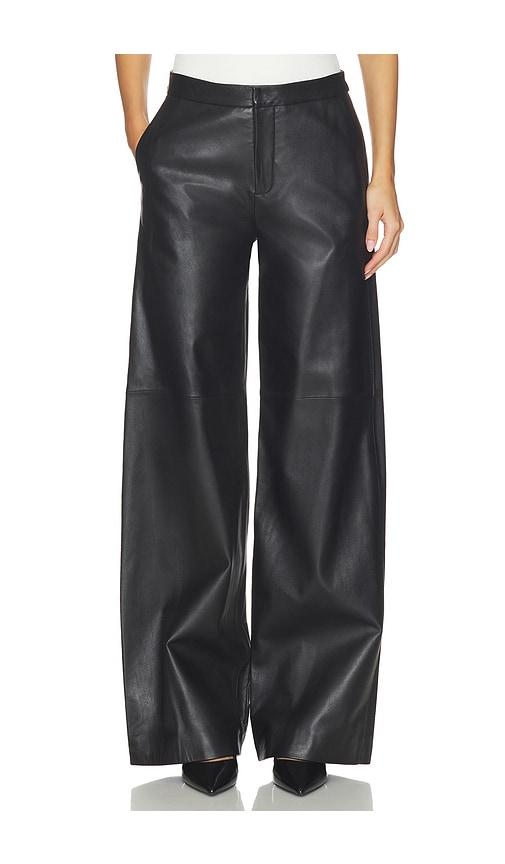 L'AGENCE Livvy Straight Leg Trouser in Black by L'AGENCE