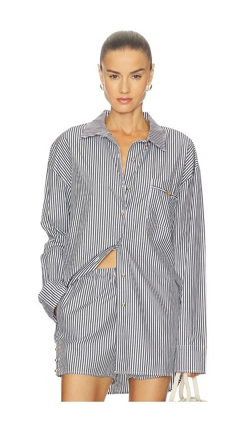 L'AGENCE Lorena Resort Shirt in White by L'AGENCE