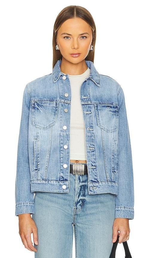 L'AGENCE Mack Oversized Jacket in Blue by L'AGENCE