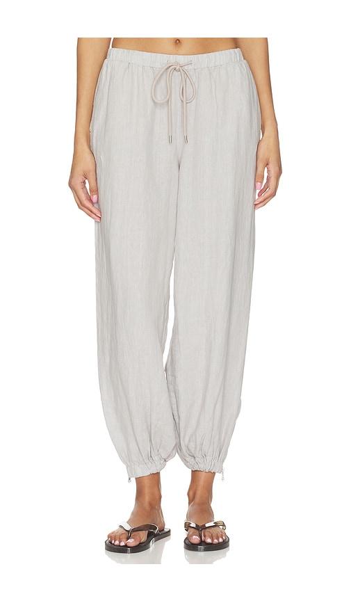 L'AGENCE Mariko Jogger With Zipper in Grey by L'AGENCE