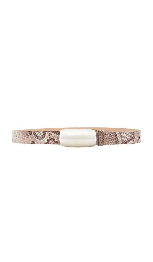 L'AGENCE Marlow Leather Belt in Grey by L'AGENCE