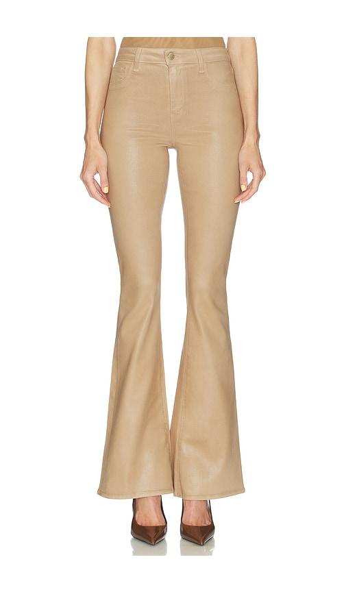 L'AGENCE Marty High Rise Flare Pant in Tan by L'AGENCE