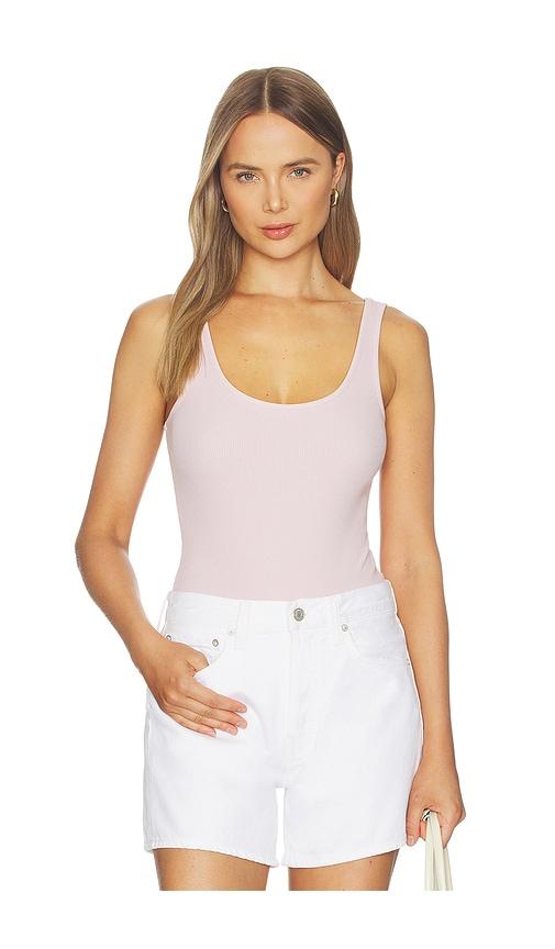 L'AGENCE Nica Scoop Neck Tank Bodysuit in Lavender by L'AGENCE