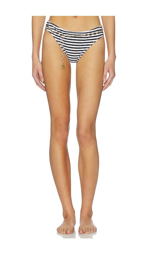L'AGENCE Nicole Bikini Bottom in Black,White by L'AGENCE