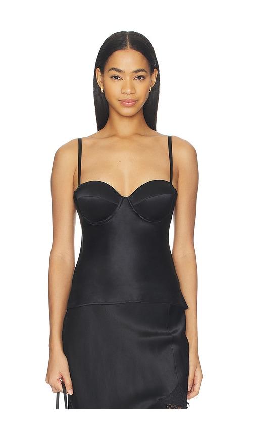 L'AGENCE Orlina Camisole Top in Black by L'AGENCE