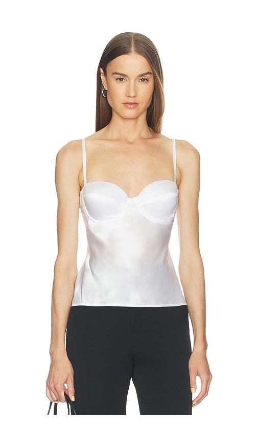 L'AGENCE Orlina Camisole in White by L'AGENCE