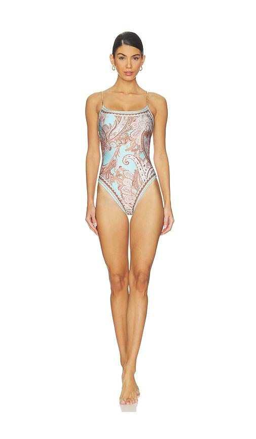 L'AGENCE Remi Lingerie One Piece in Blue,Brown by L'AGENCE