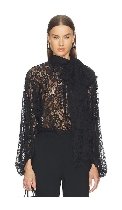 L'AGENCE Rhett Oversized Blouse in Black by L'AGENCE