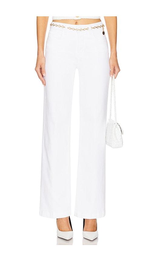 L'AGENCE Scottie Wide Leg Jeans in Ivory by L'AGENCE