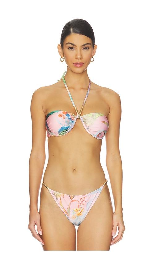 L'AGENCE Suki Halter Bikini Top in Pink by L'AGENCE