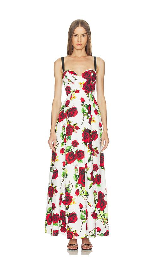 L'AGENCE Sutton BDD Strap Maxi Dress in White by L'AGENCE