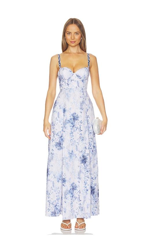 L'AGENCE Sutton Strap Maxi Dress in Blue by L'AGENCE