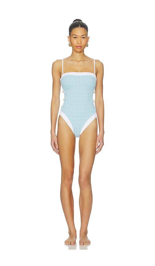 L'AGENCE Tory One Piece Swimsuit in Baby Blue by L'AGENCE
