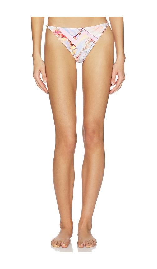 L'AGENCE Violet Postcard Print String Bottom in Blush by L'AGENCE
