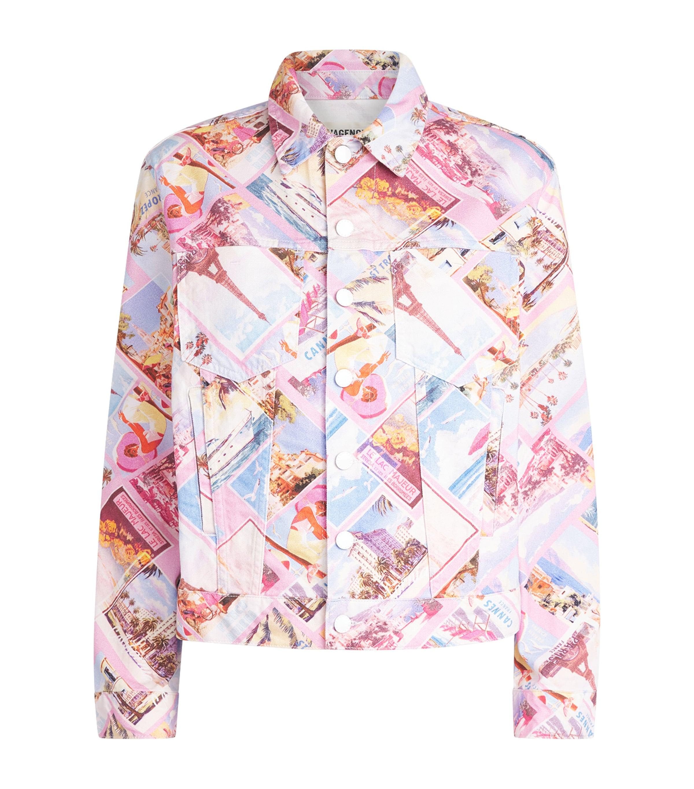 L'Agence Printed Joey Denim Jacket by L'AGENCE