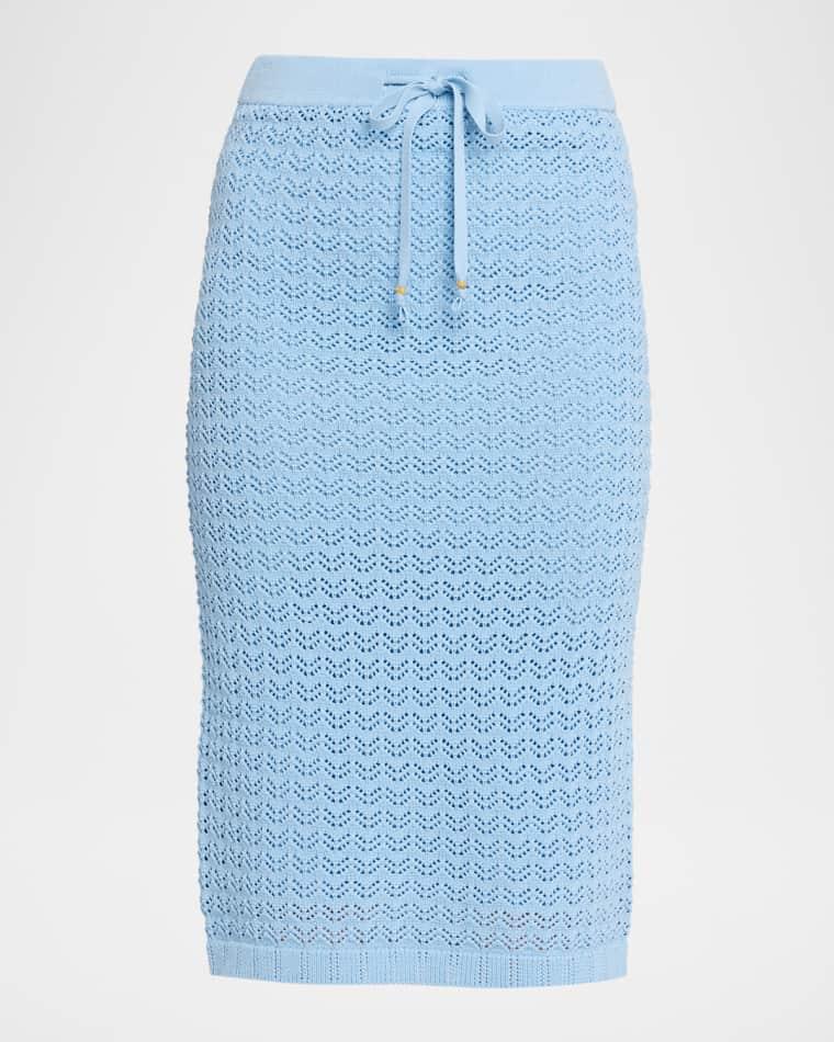 Lacen Pointelle-Knit Skirt by L'AGENCE