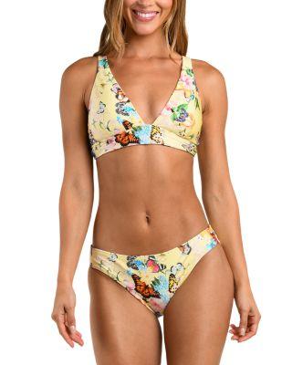 Lexi Garden Butterflies Bikini Top & Nicole Garden Butterflies Classic Bikini Bottom by L'AGENCE