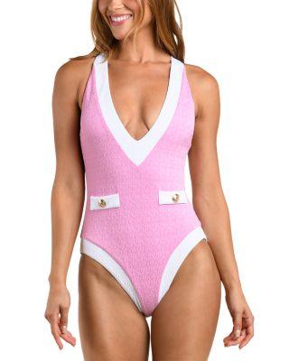 Lisa Color Blocked One Piece Swimsuit by L'AGENCE