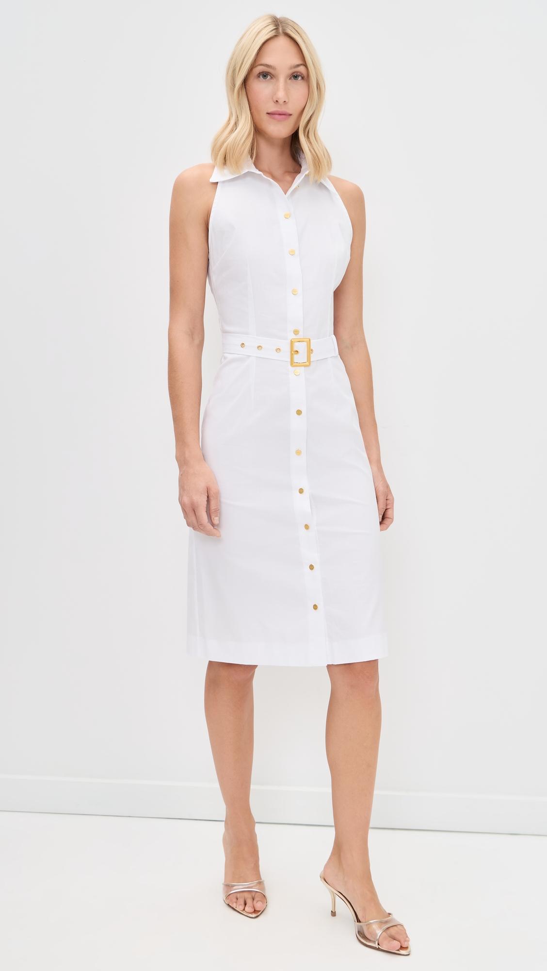 Lisette Sleeveless Buttondown Dress by L'AGENCE