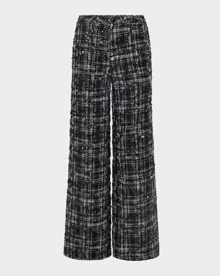 Livvy Sequined Tweed Trousers by L'AGENCE